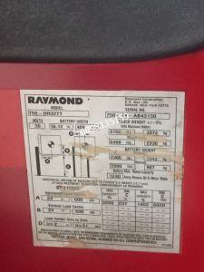 XE Nâng Điện RAYMOND 750 DR32TT Bánh lái PU 343x152